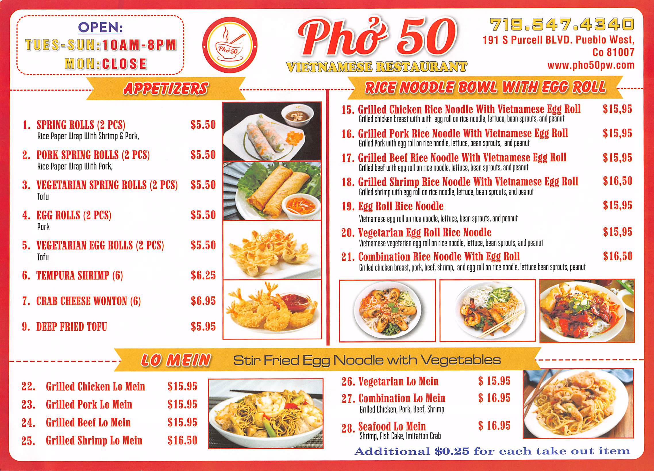 Our Menu – Pho50